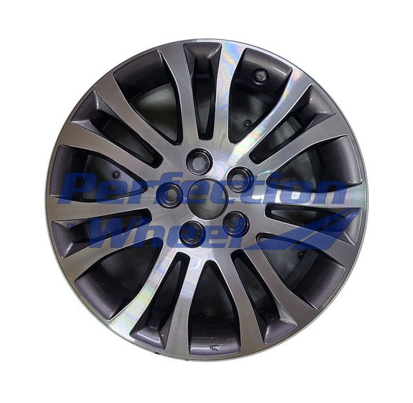 Perfection Wheel® - 17 x 7 7 Double I-Spoke Black Base Medium Charcoal Machined Alloy Factory Wheel (Refinished)