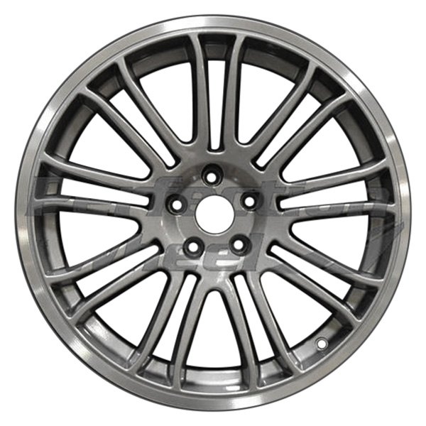 Perfection Wheel® - 18 x 7.5 9 Double I-Spoke Dark Metallic Charcoal Flange Cut Alloy Factory Wheel (Refinished)