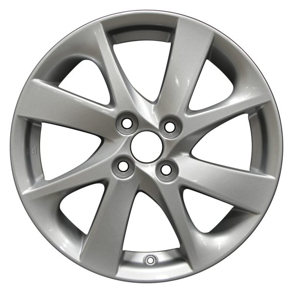 Perfection Wheel® - 16 x 6 8 Spiral-Spoke Metallic Silver Full Face Alloy Factory Wheel (Refinished)