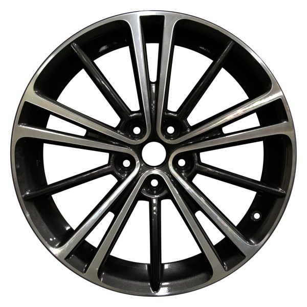 Perfection Wheel® - 17 x 7 5 W-Spoke Black Metallic Charcoal Machined Alloy Factory Wheel (Refinished)