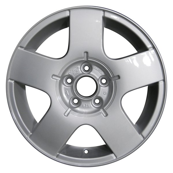 Perfection Wheel® - 15 x 6 5-Spoke Bright Fine Silver Full Face Alloy Factory Wheel (Refinished)