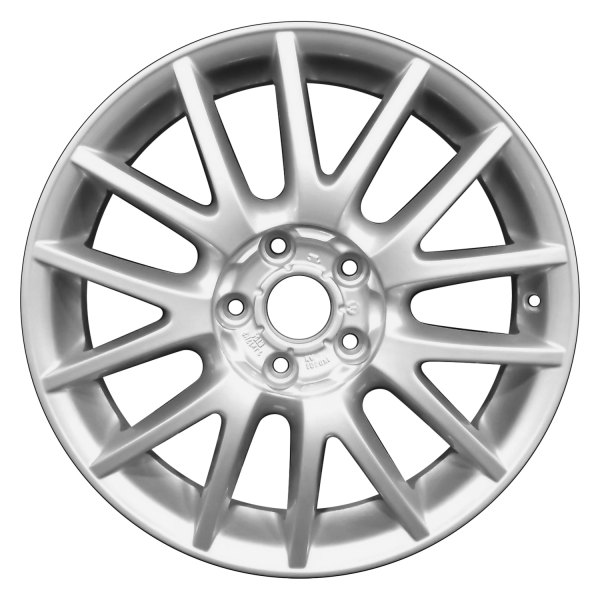 Perfection Wheel® - 17 x 7 7 V-Spoke Fine Bright Silver Full Face Alloy Factory Wheel (Refinished)