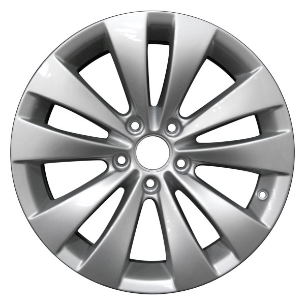 Perfection Wheel® - 17 x 8 5 V-Spoke Bright Fine Metallic Silver Full Face Alloy Factory Wheel (Refinished)