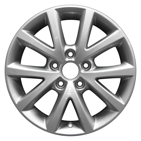 Perfection Wheel® - 16 x 6.5 5 V-Spoke Bright Fine Silver Full Face Alloy Factory Wheel (Refinished)