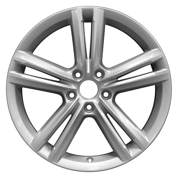 Perfection Wheel® - 18 x 8 Double 5-Spoke Bright Medium Silver Full Face Alloy Factory Wheel (Refinished)