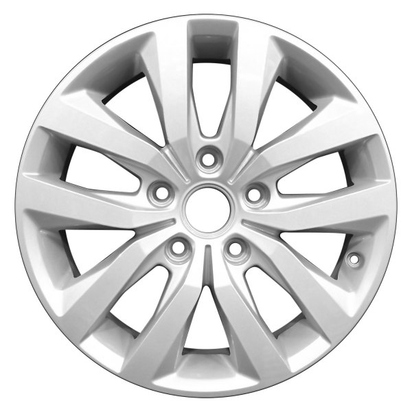 Perfection Wheel® - 17 x 6.5 5 V-Spoke Fine Sparkle Silver Full Face Alloy Factory Wheel (Refinished)