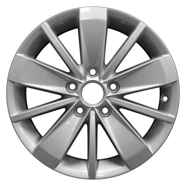 Perfection Wheel® - 16 x 6.5 10 Alternating-Spoke Bright Fine Metallic Silver Full Face Alloy Factory Wheel (Refinished)