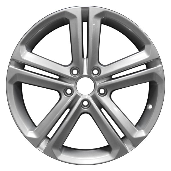 Perfection Wheel® - 18 x 7.5 Double 5-Spoke Hyper Sparkle Silver Gray Base Full Face Alloy Factory Wheel (Refinished)