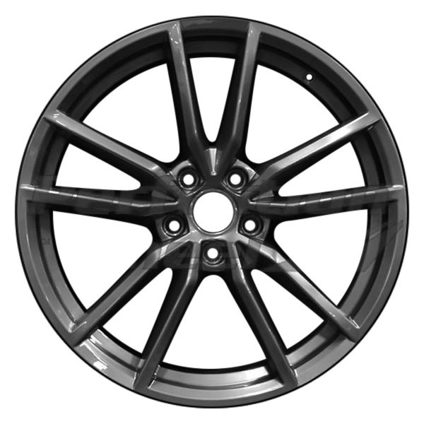 Perfection Wheel® - 19 x 8 5 V-Spoke Light Charcoal Hyper Silver Full Face Alloy Factory Wheel (Refinished)