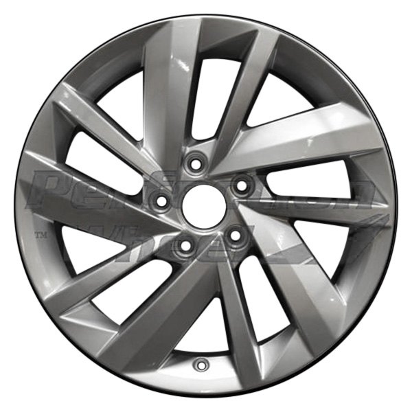 Perfection Wheel® - 17 x 7 10 Spiral-Spoke Hyper Bright Silver Full Face Alloy Factory Wheel (Refinished)