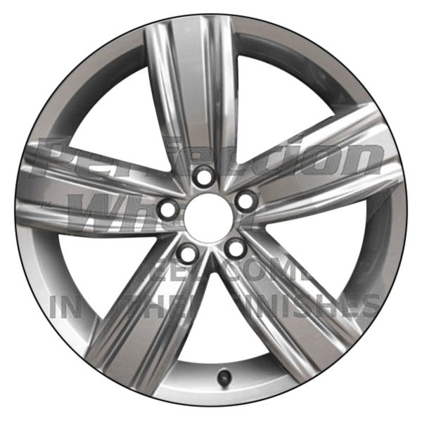 Perfection Wheel® - 19 x 7 5-Spoke Smoked Light Charcoal Hypersilver Full Face Alloy Factory Wheel (Refinished)