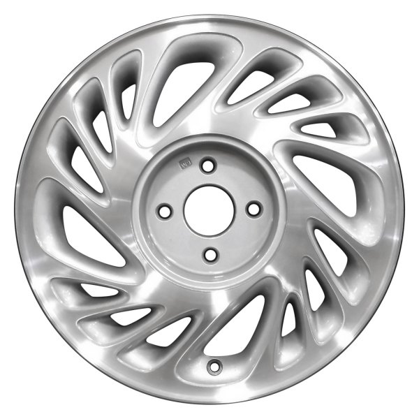 Perfection Wheel® - 15 x 6 16-Slot Bright Medium Sparkle Silver Machined Alloy Factory Wheel (Refinished)