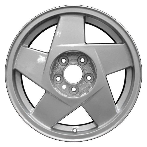 Perfection Wheel® - 16 x 6.5 5 Spiral-Spoke Fine Metallic Silver Full Face Alloy Factory Wheel (Refinished)