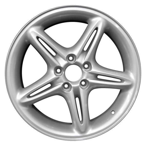 Perfection Wheel® - 17 x 7.5 Double 5-Spoke Bright Medium Silver Full Face Alloy Factory Wheel (Refinished)
