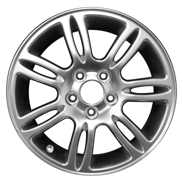 Perfection Wheel® - 16 x 6.5 7 Double I-Spoke Hyper Bright Mirror Silver Full Face Alloy Factory Wheel (Refinished)