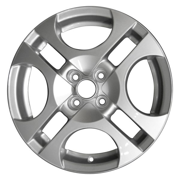 Perfection Wheel® - 16 x 6 4 V-Spoke Medium Sparkle Silver Full Face Alloy Factory Wheel (Refinished)