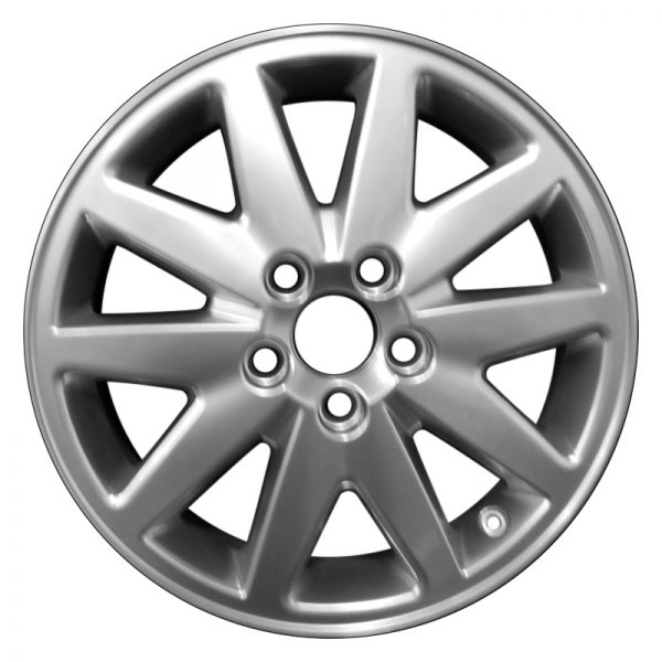 Perfection Wheel® - 16 x 6.5 5 V-Spoke Hyper Bright Mirror Silver Full Face Alloy Factory Wheel (Refinished)