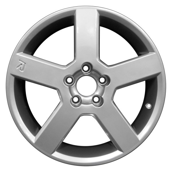 Perfection Wheel® - 17 x 8 5-Spoke Hyper Bright Mirror Silver Full Face Alloy Factory Wheel (Refinished)