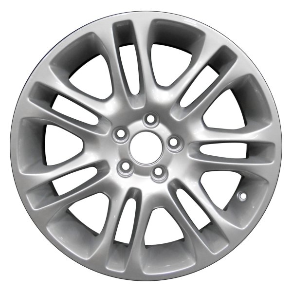 Perfection Wheel® - 18 x 8 7 V-Spoke Bright Fine Metallic Silver Full Face Alloy Factory Wheel (Refinished)