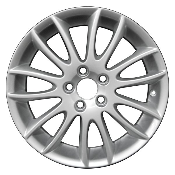 Perfection Wheel® - 17 x 7 7 V-Spoke Bright Fine Metallic Silver Full Face Alloy Factory Wheel (Refinished)
