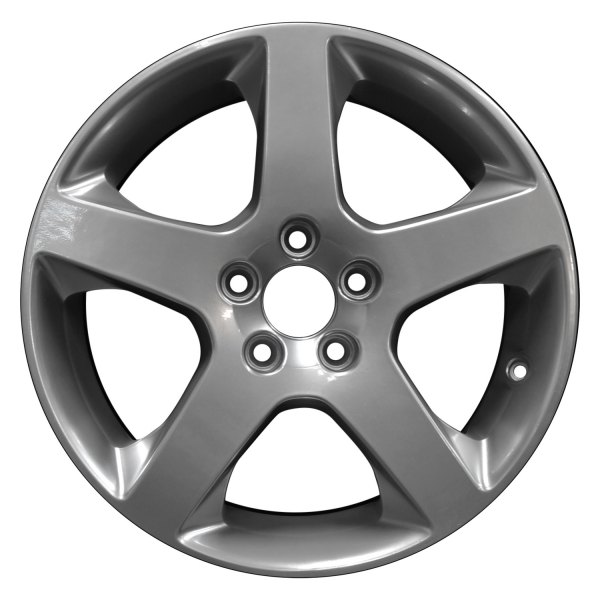 Perfection Wheel® - 17 x 7 5-Spoke Hyper Bright Mirror Silver Full Face Alloy Factory Wheel (Refinished)