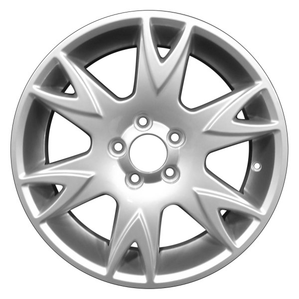 Perfection Wheel® - 17 x 7 6 Double I-Spoke Fine Bright Silver Full Face Alloy Factory Wheel (Refinished)