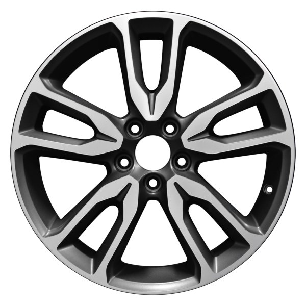 Perfection Wheel® - 18 x 7.5 5 V-Spoke Dark Blueish Charcoal Machine Matte Clear Alloy Factory Wheel (Refinished)