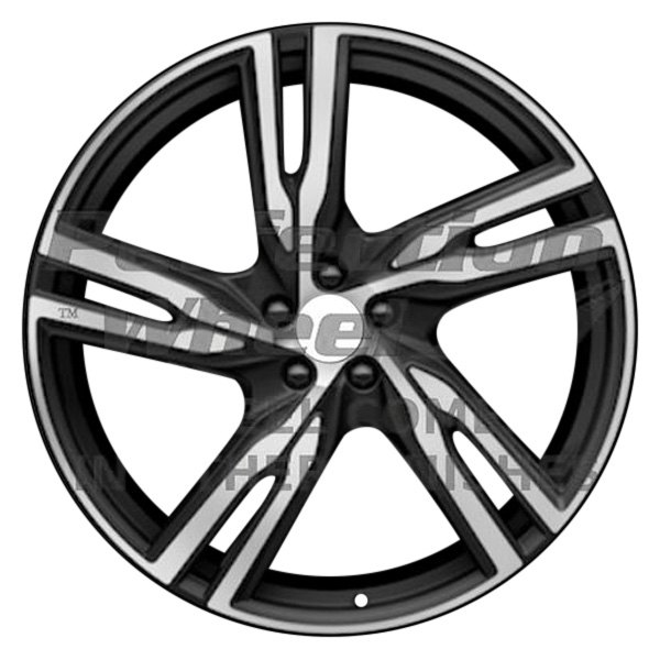 Perfection Wheel® - 22 x 9 5 Double Spiral-Spoke Black Machined PIB and POD Satin Clear Alloy Factory Wheel (Refinished)