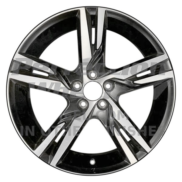 Perfection Wheel® - 19 x 7.5 Double 5-Spoke Gloss Black Machined PIB and POD Alloy Factory Wheel (Refinished)