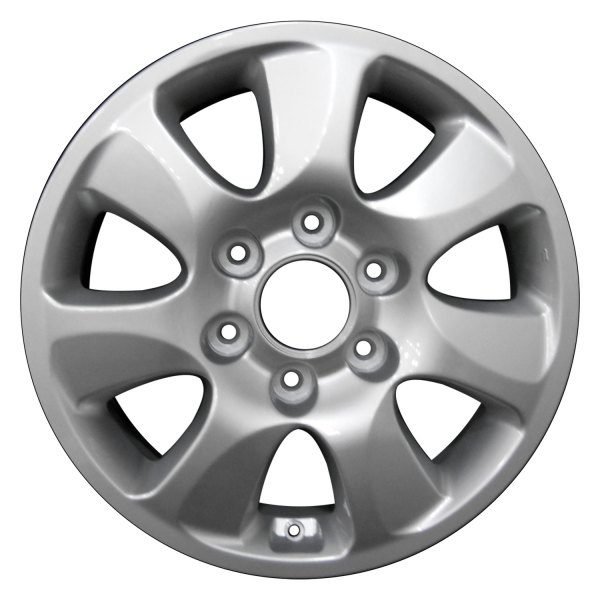 Perfection Wheel® - 17 x 6.5 7 Turbine-Spoke Bright Fine Silver Full Face Alloy Factory Wheel (Refinished)