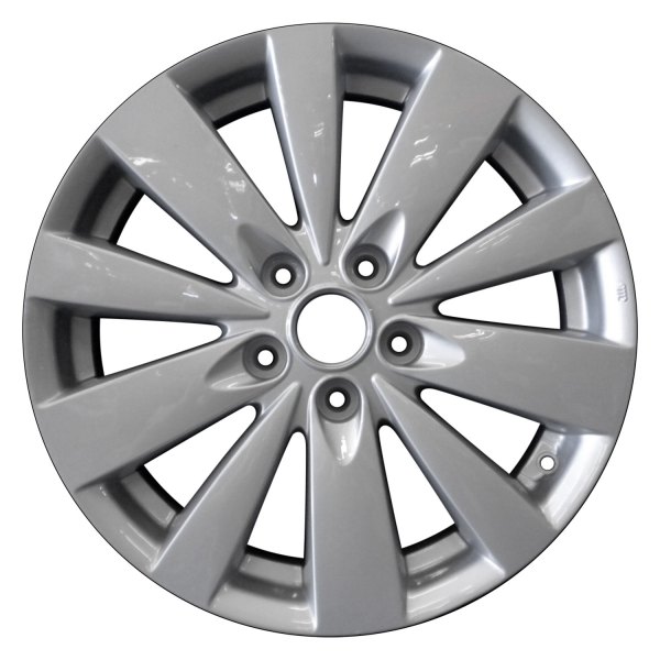 Perfection Wheel® - 17 x 6.5 10 Alternating-Spoke Bright Fine Silver Full Face Alloy Factory Wheel (Refinished)