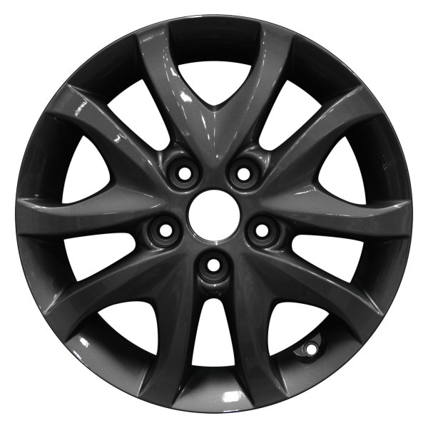 Perfection Wheel® - 16 x 6 5 V-Spoke Dark Fine Metallic Gray Full Face Alloy Factory Wheel (Refinished)