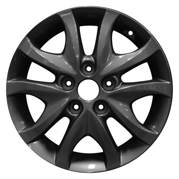 Perfection Wheel® - 16 x 6 5 V-Spoke Dark Brown Metallic Charcoal Full Face Alloy Factory Wheel (Refinished)
