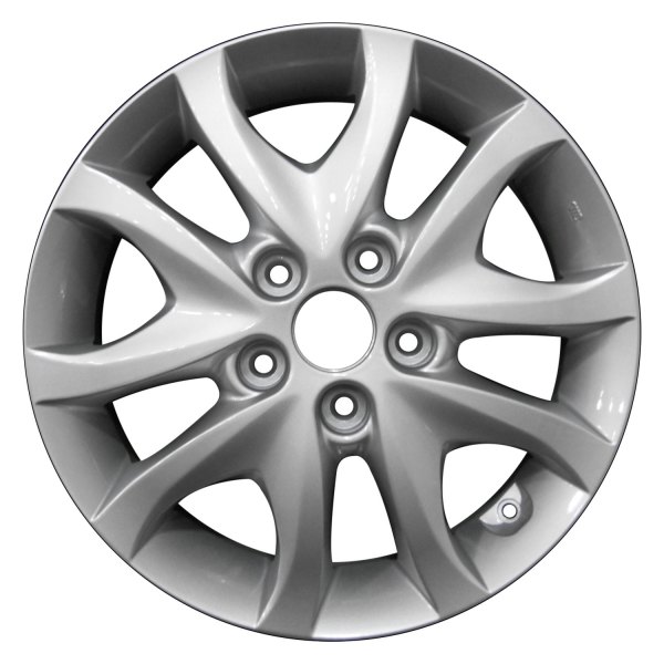 Perfection Wheel® - 16 x 6 5 V-Spoke Bright Medium Silver Full Face Alloy Factory Wheel (Refinished)