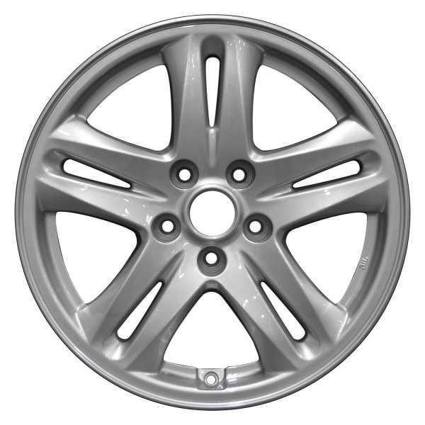 Perfection Wheel® - 17 x 7 Double 5-Spoke Bright Fine Metallic Silver Full Face Alloy Factory Wheel (Refinished)