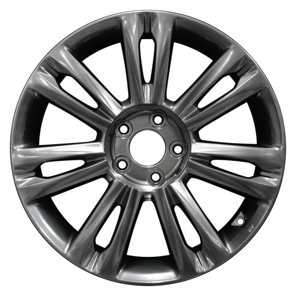 Perfection Wheel® - 18 x 7.5 7 Double I-Spoke Hyper Bright Smoked Silver Full Face Alloy Factory Wheel (Refinished)