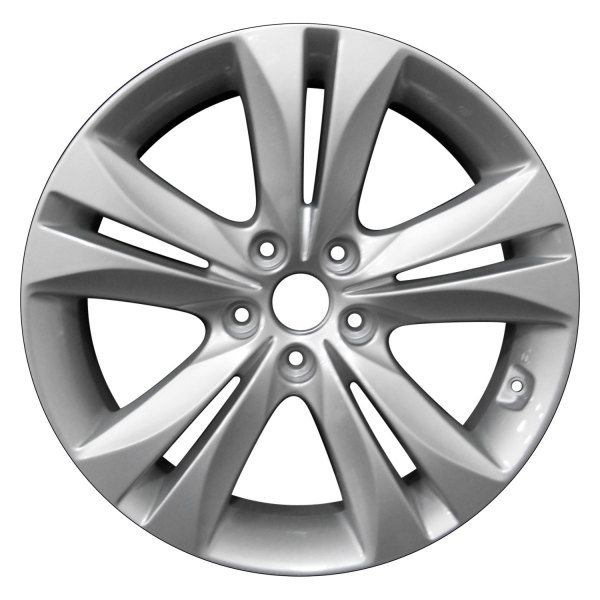 Perfection Wheel® - 18 x 7.5 Double 5-Spoke Bright Medium Silver Full Face Alloy Factory Wheel (Refinished)