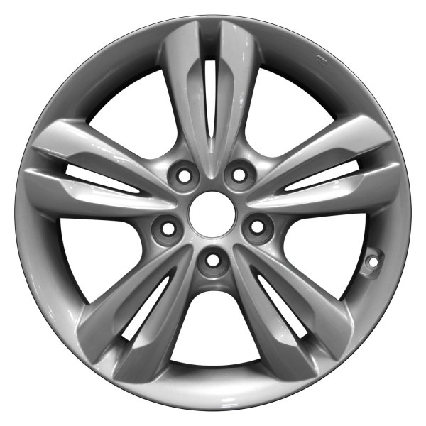 Perfection Wheel® - 17 x 6.5 Double 5-Spoke Fine Bright Silver Full Face Alloy Factory Wheel (Refinished)