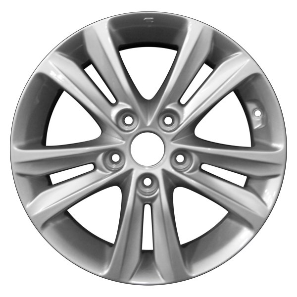 Perfection Wheel® - 16 x 6.5 Double 5-Spoke Bright Medium Silver Full Face Alloy Factory Wheel (Refinished)