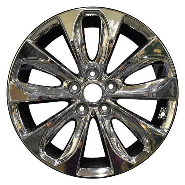 Perfection Wheel® - 18 x 7.5 5 V-Spoke Hyper Bright Smoked Silver Full Face Bright Alloy Factory Wheel (Refinished)