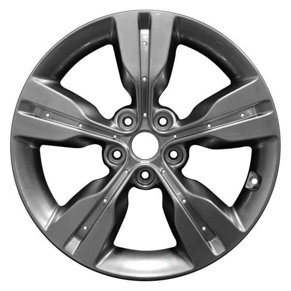 Perfection Wheel® - 18 x 7.5 Double 5-Spoke Hyper Bright Smoked Silver Full Face Alloy Factory Wheel (Refinished)