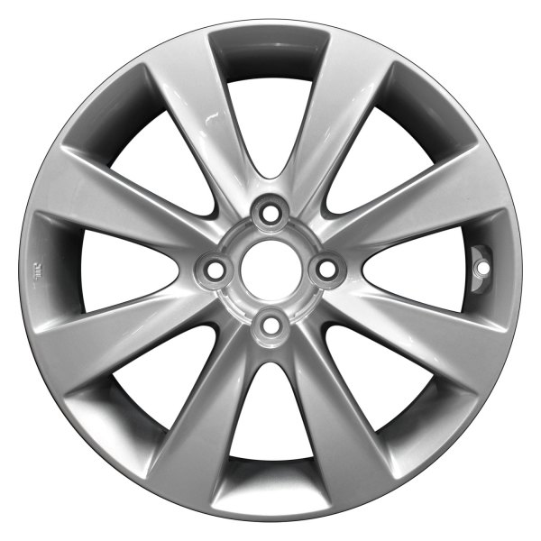 Perfection Wheel® - 16 x 6 4 V-Spoke Fine Bright Silver Full Face Alloy Factory Wheel (Refinished)