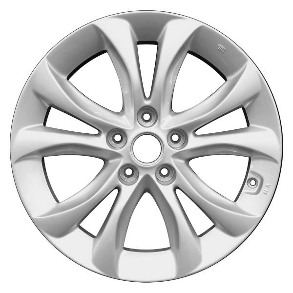 Perfection Wheel® - 17 x 7 5 V-Spoke Bright Medium Silver Full Face Alloy Factory Wheel (Refinished)