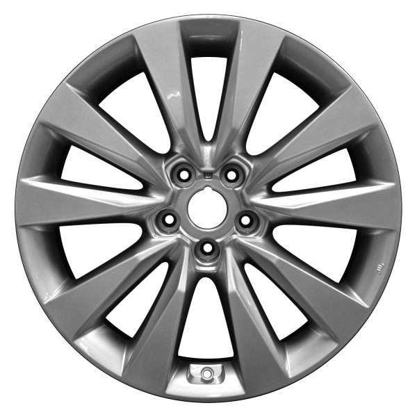 Perfection Wheel® - 19 x 8 5 V-Spoke Hyper Medium Silver Full Face Bright Alloy Factory Wheel (Refinished)
