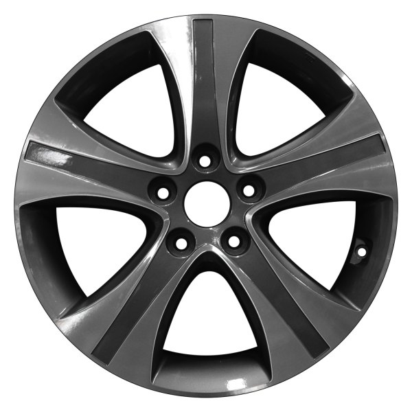 Perfection Wheel® - 17 x 7 5-Spoke Metallic Charcoal Machined Bright Alloy Factory Wheel (Refinished)
