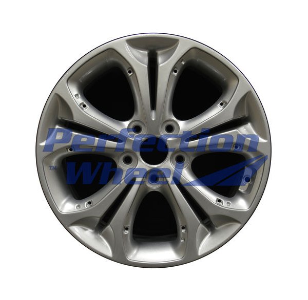 Perfection Wheel® - 17 x 7 Double 5-Spoke Bright Metallic Silver Full Face Alloy Factory Wheel (Refinished)