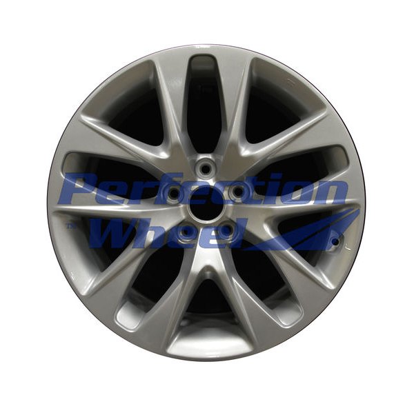Perfection Wheel® - 18 x 8 5 V-Spoke Bright Metallic Silver Full Face Alloy Factory Wheel (Refinished)