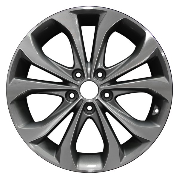 Perfection Wheel® - 18 x 7.5 5 V-Spoke Medium Metallic Charcoal Machined Alloy Factory Wheel (Refinished)
