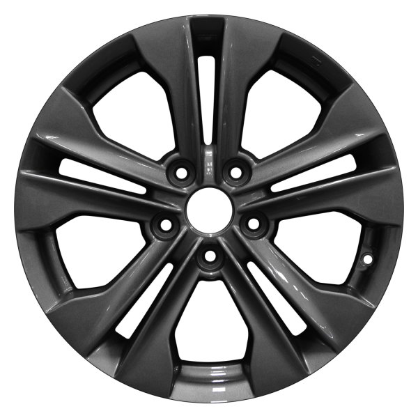 Perfection Wheel® - 17 x 7 5 V-Spoke Medium Charcoal Full Face Alloy Factory Wheel (Refinished)