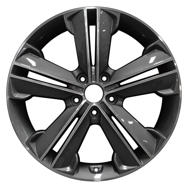 Perfection Wheel® - 19 x 7.5 5 V-Spoke Medium Metallic Charcoal Machined Bright Alloy Factory Wheel (Refinished)